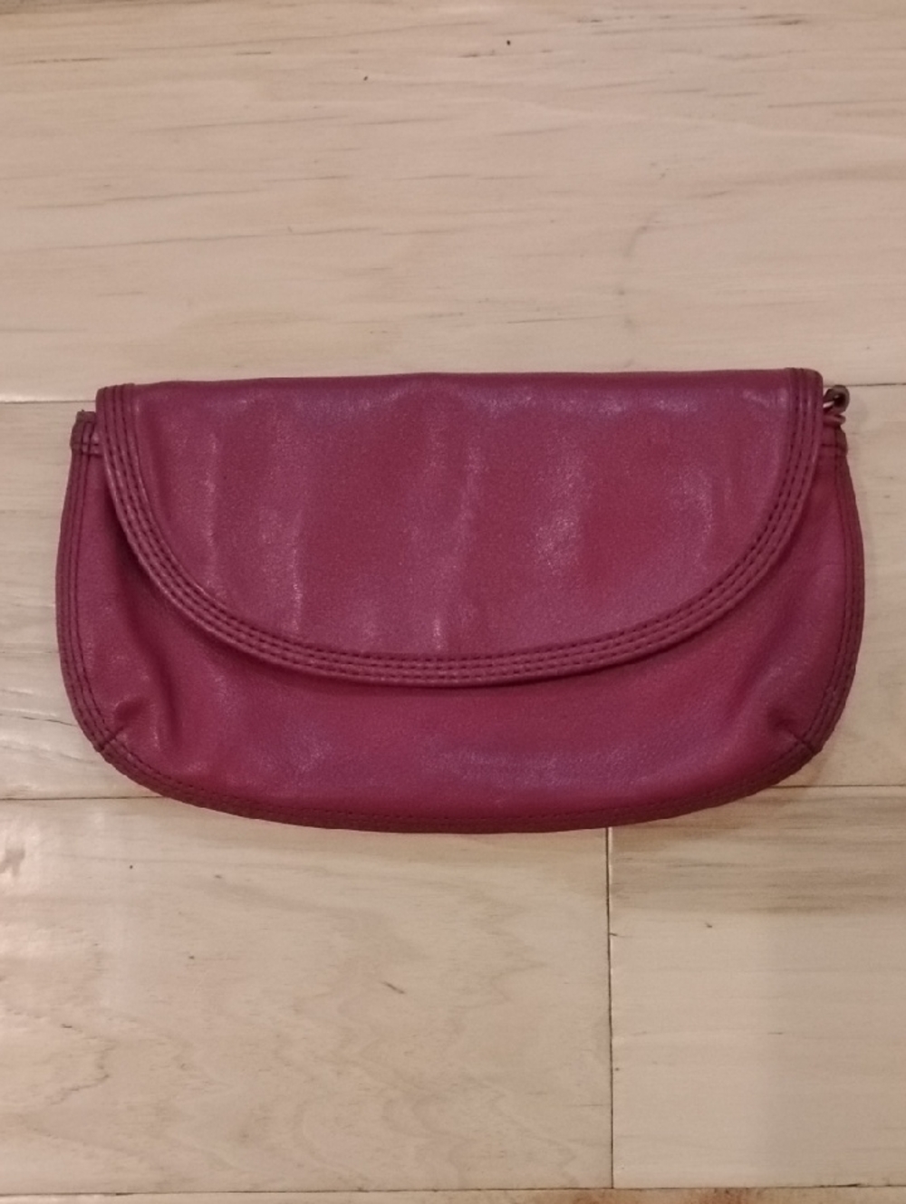 Lucky Brand Red Leather Convertible Clutch Wristlet